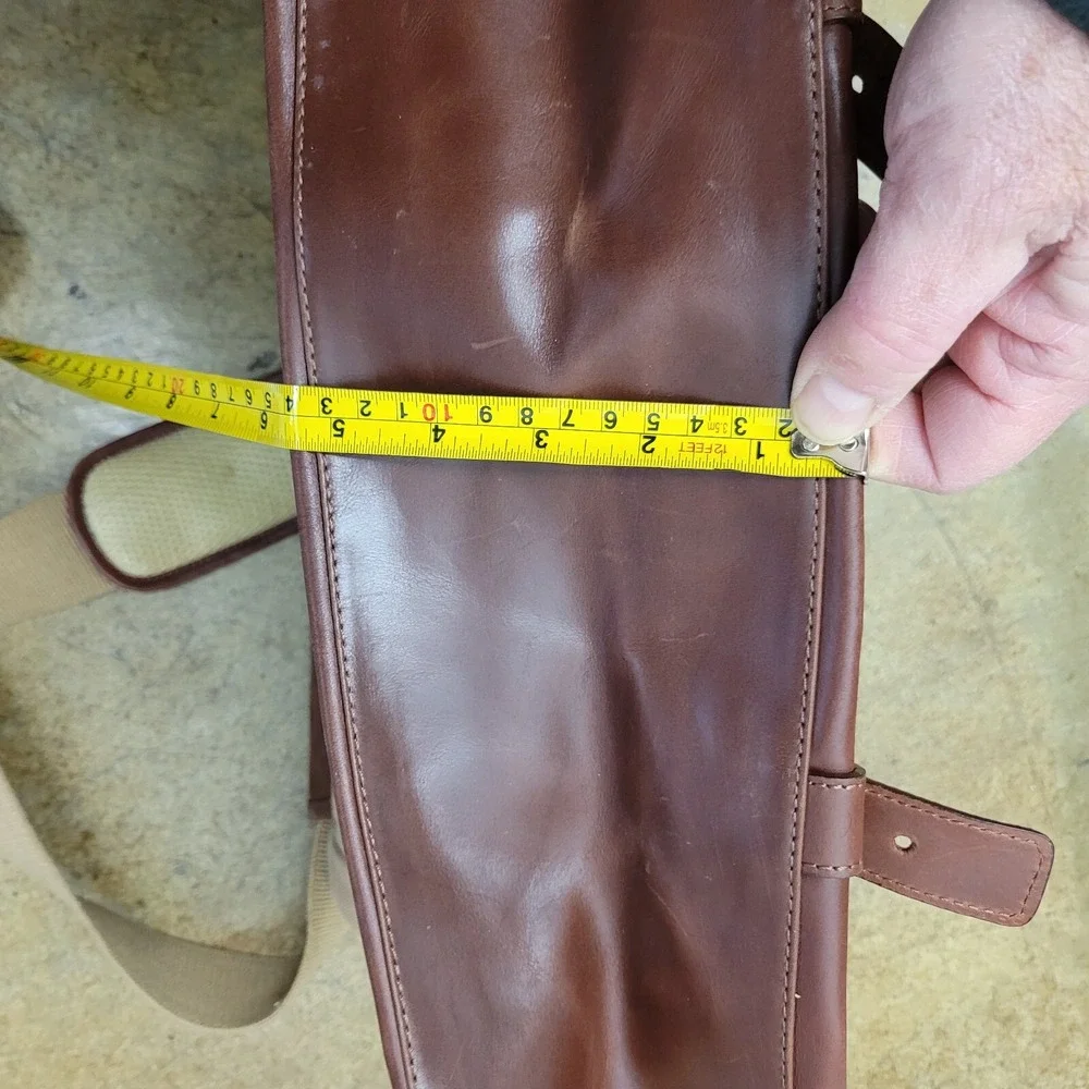 Cooperstown Collection Red Sox Messenger Bag Unisex Large Brown Leather Canvas